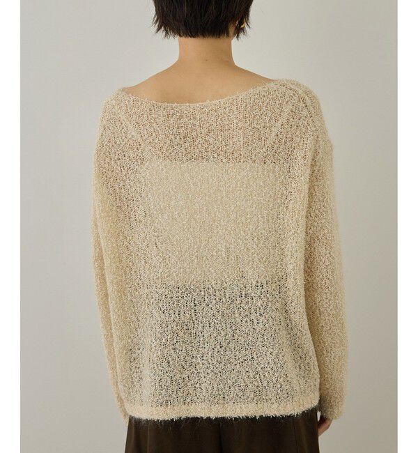 SALON adam et rope'「【WEB限定】モヘア混テープヤーンボートネックプルオーバー」|Tシャツ・カットソー|