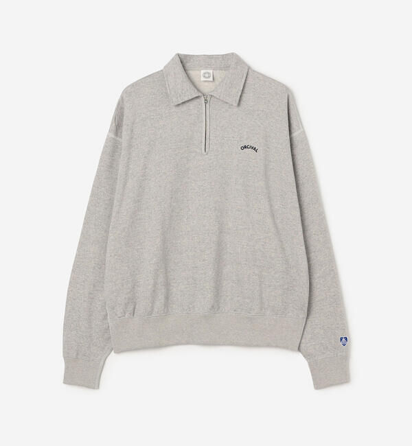 ORCIVAL「ORCIVAL | コットン裏毛 ハーフジップスウェットプルオーバー MEN」|スウェット・ジャージ|GREY