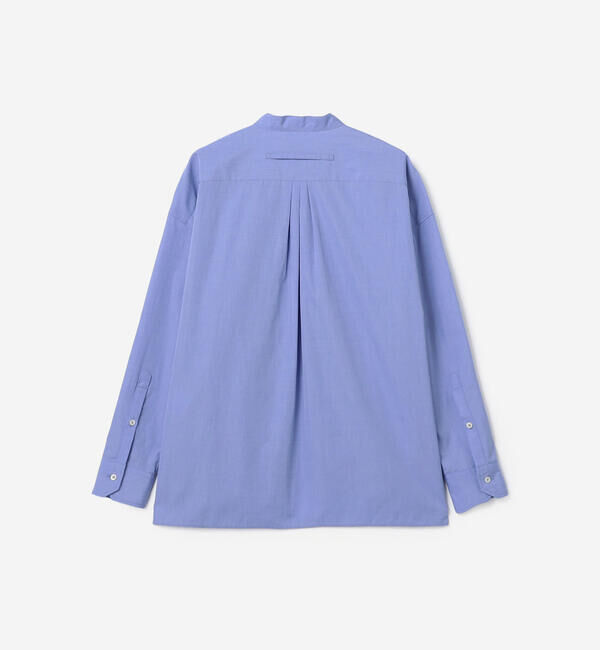  「TICCA | コットンポプリン ノーカラービブヨークシャツ WOMEN」|シャツ・ブラウス|