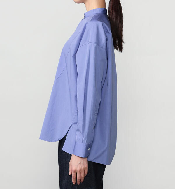  「TICCA | コットンポプリン ノーカラービブヨークシャツ WOMEN」|シャツ・ブラウス|