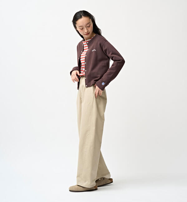 ORCIVAL「ORCIVAL | コットン裏毛 クルーネック長袖カーディガン WOMEN」|カーディガン|