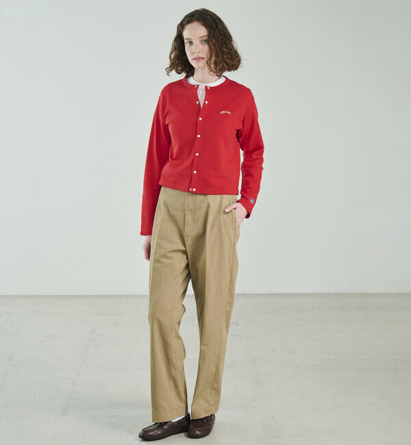 ORCIVAL「ORCIVAL | コットン裏毛 クルーネック長袖カーディガン WOMEN」|カーディガン|