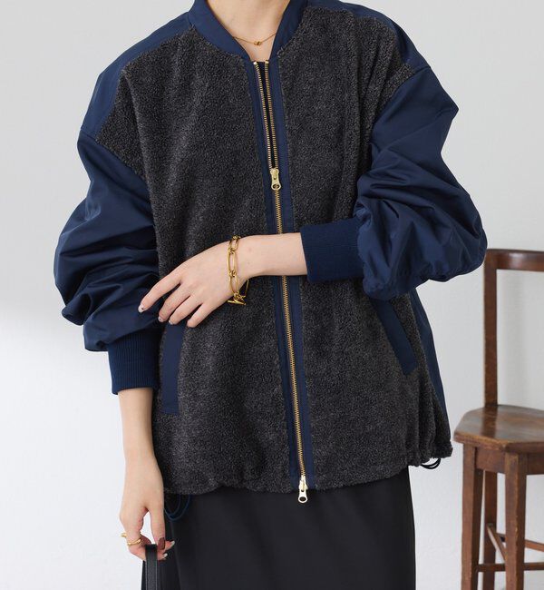  「ボア&times;タフタコンビブルゾン」|その他|