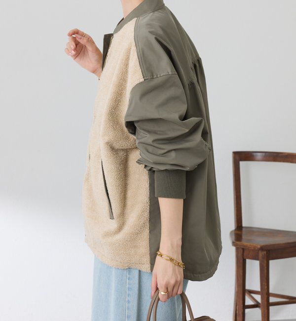  「ボア&times;タフタコンビブルゾン」|その他|