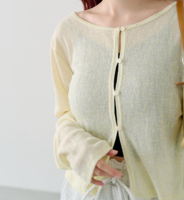  「【新色追加/前後2WAY】ラインストーンシアーカットソー　　」|Tシャツ・カットソー|