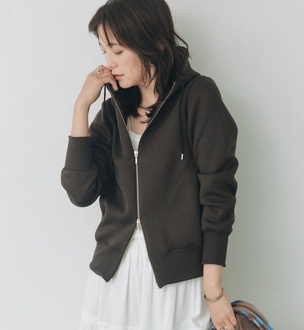  「【WEB限定】スポンジダンボールZIPパーカーカットソー」|パーカー|