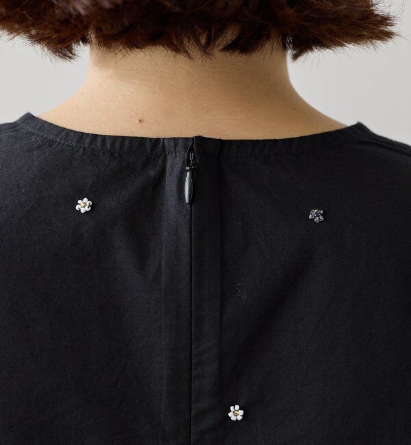  「【DHRITIE】フラワービーズ刺繍シャツプルオーバー」|シャツ・ブラウス|