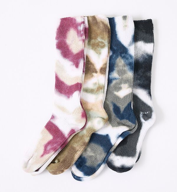ABAHOUSE「【YUQRI / ユクリ】Crispy  tie-dye / 靴下 / タイダイ」|ソックス|