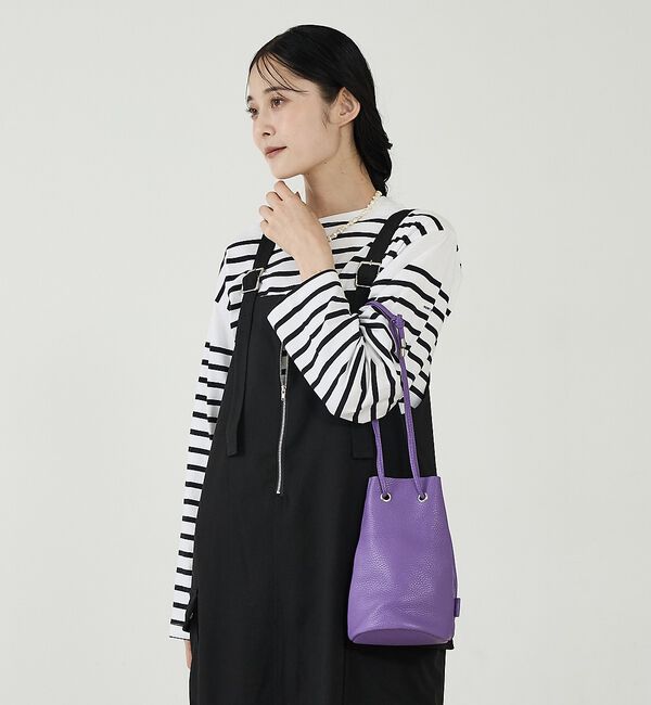 Rouge vif「【blancle/ブランクレ】レザー巾着バッグ/S.LEATHER TUBE D」|ショルダー・メッセンジャー|