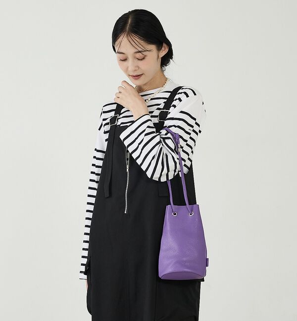 Rouge vif「【blancle/ブランクレ】レザー巾着バッグ/S.LEATHER TUBE D」|ショルダー・メッセンジャー|