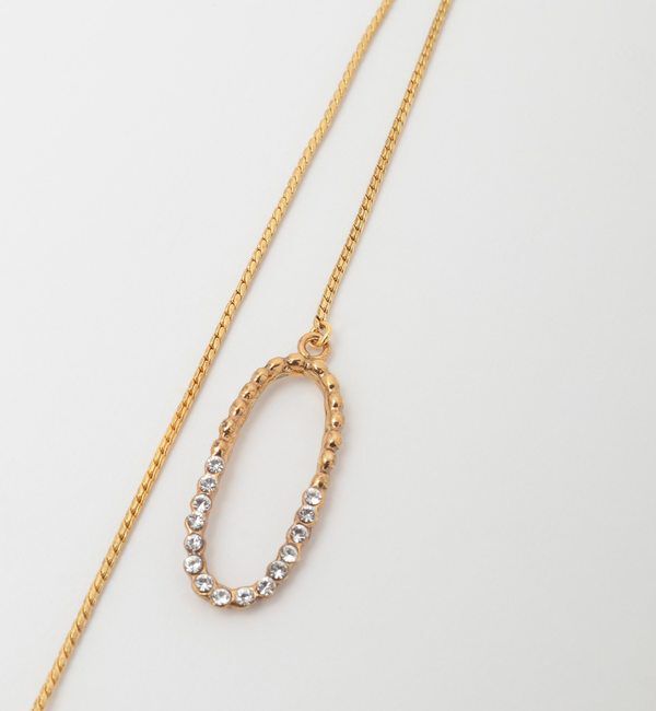 TIARA「【ADER.bijoux/アデルビジュー】CUTSTEEL sparkle pearl raliet」|ネックレス|