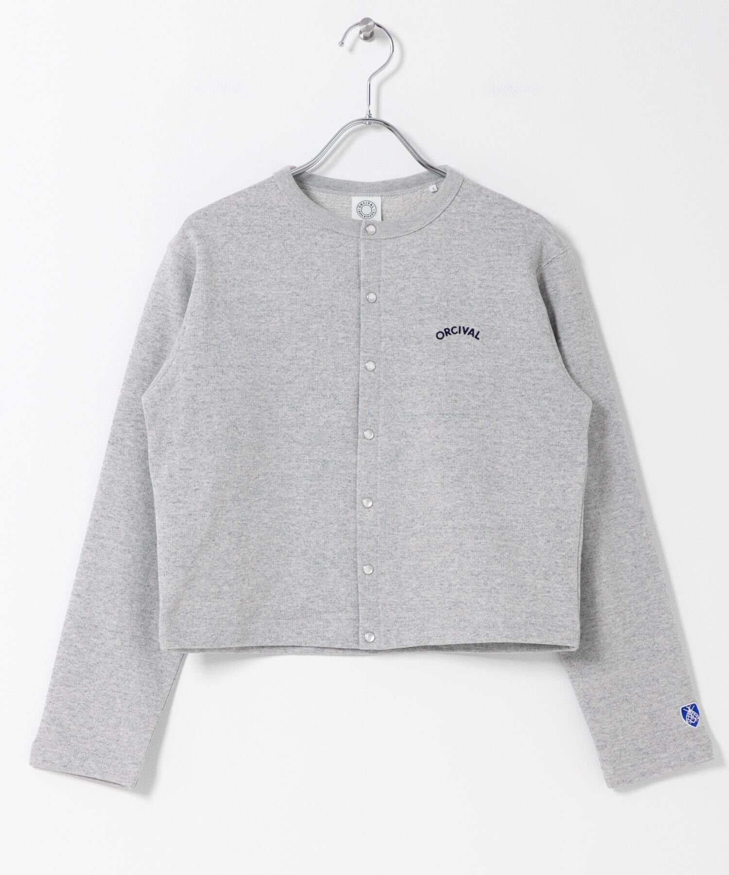 URBAN RESEARCH DOORS「ORCIVAL　CREW NECK CARDIGAN」|カーディガン|グレー