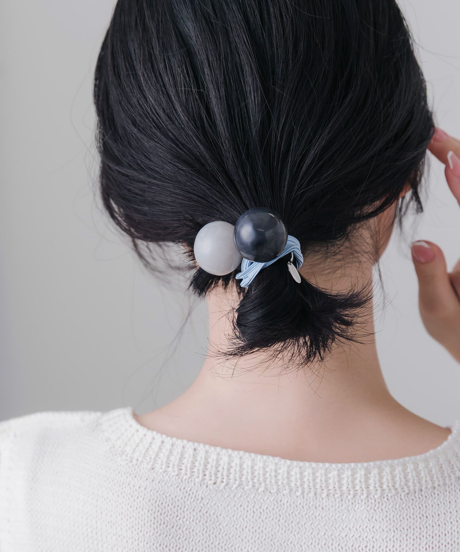 SMELLY「マーブルボール2セットヘアポニー」|ヘアゴム・シュシュ|