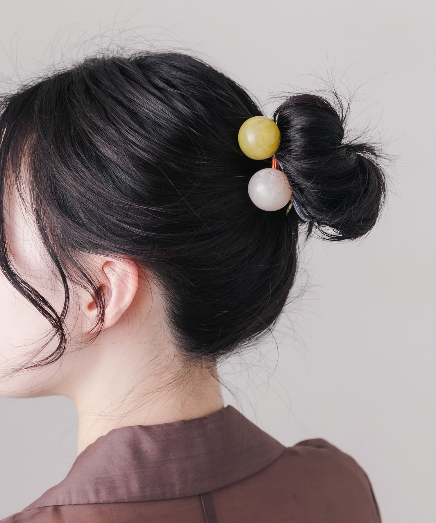 SMELLY「マーブルボール2セットヘアポニー」|ヘアゴム・シュシュ|