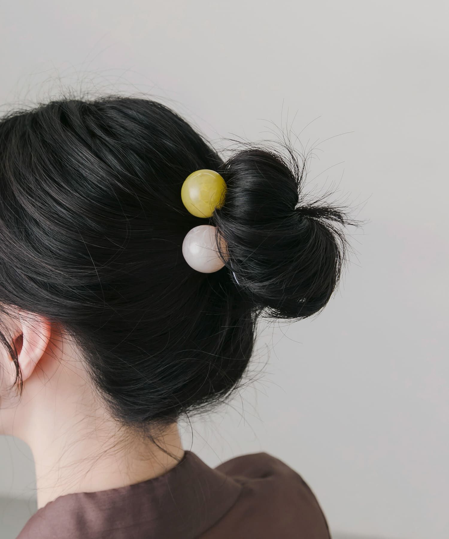 SMELLY「マーブルボール2セットヘアポニー」|ヘアゴム・シュシュ|