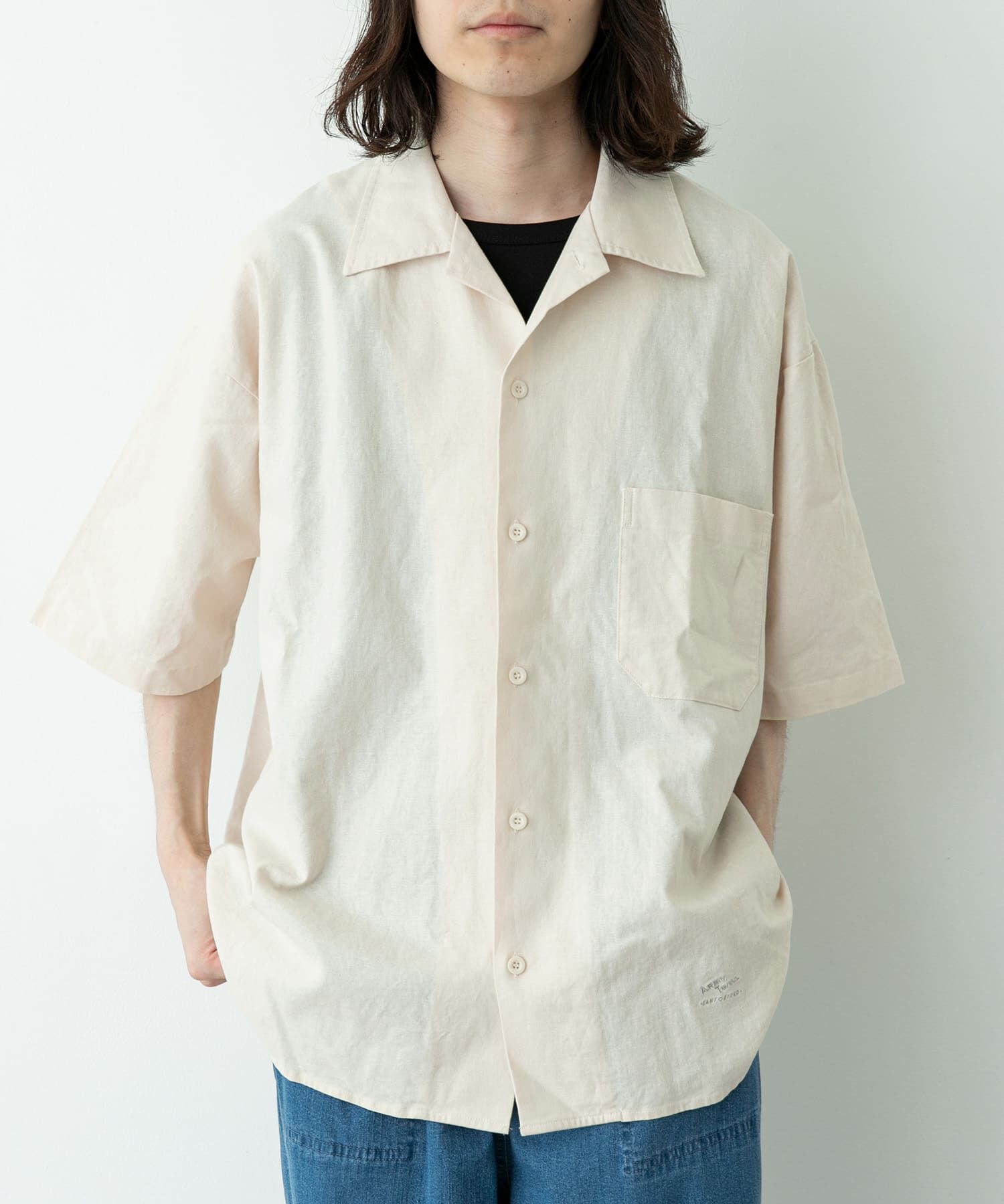 Sonny Label 「ARMY TWILL　COTTON LINEN HS SHIRTS」|シャツ・ブラウス|ホワイト系その他