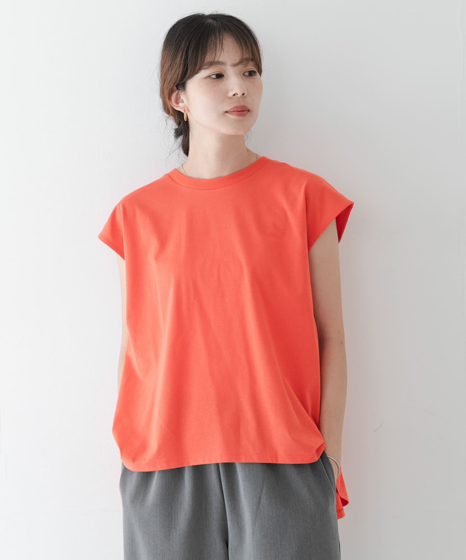 Sonny Label 「接触冷感バックフレアフレンチTシャツ」|Tシャツ・カットソー|
