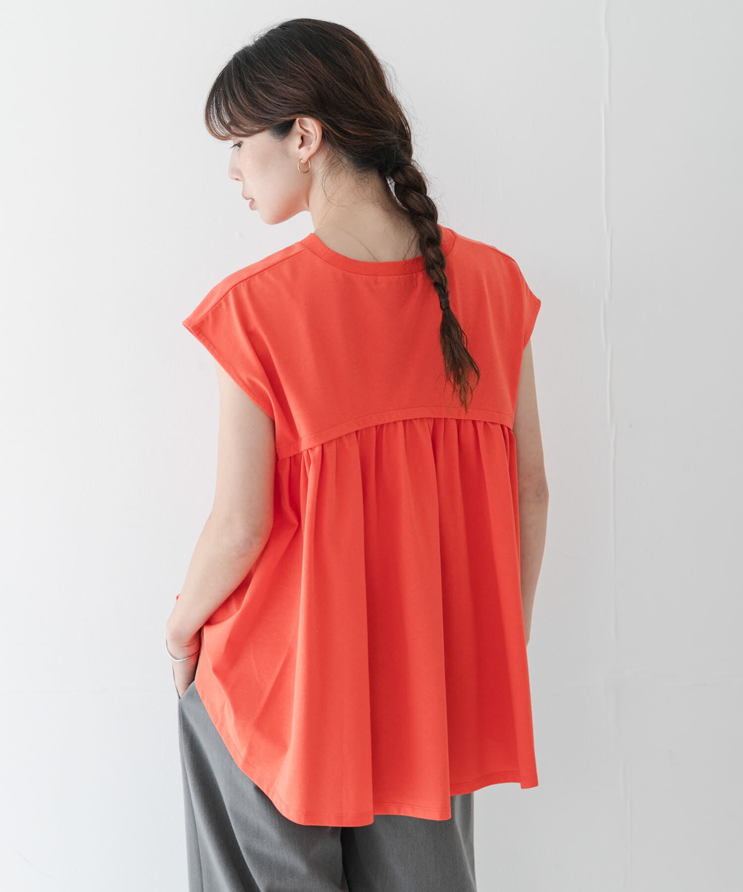 Sonny Label 「接触冷感バックフレアフレンチTシャツ」|Tシャツ・カットソー|