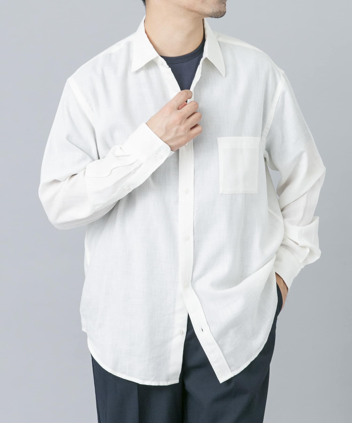 URBAN RESEARCH ROSSO「アーバンリラックスウールシャツ」|シャツ・ブラウス|