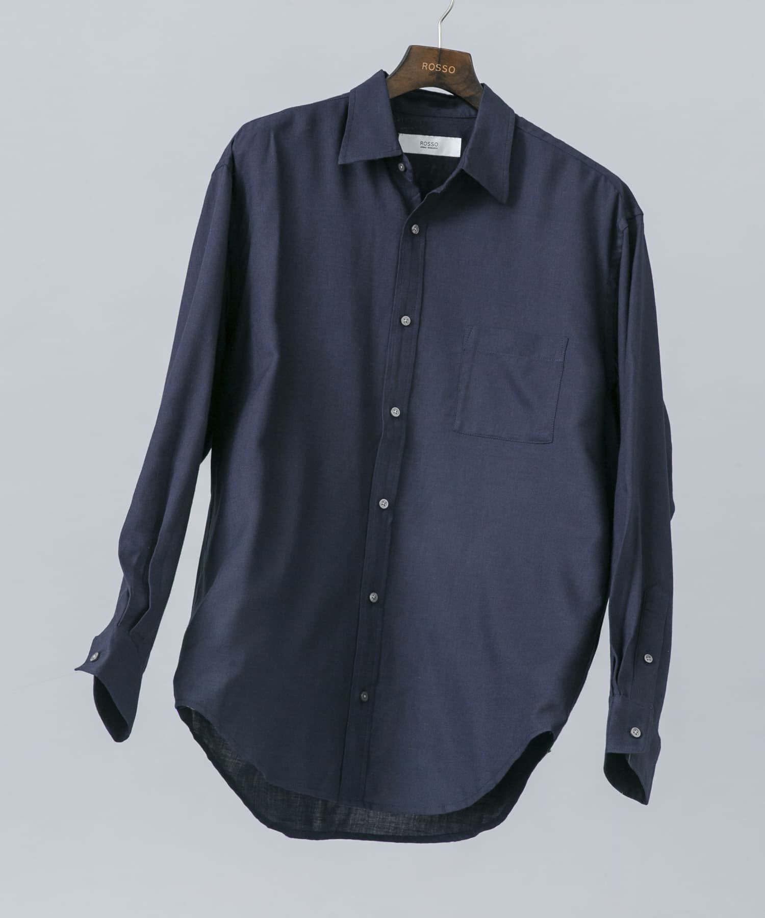 URBAN RESEARCH ROSSO「アーバンリラックスウールシャツ」|シャツ・ブラウス|ネイビー
