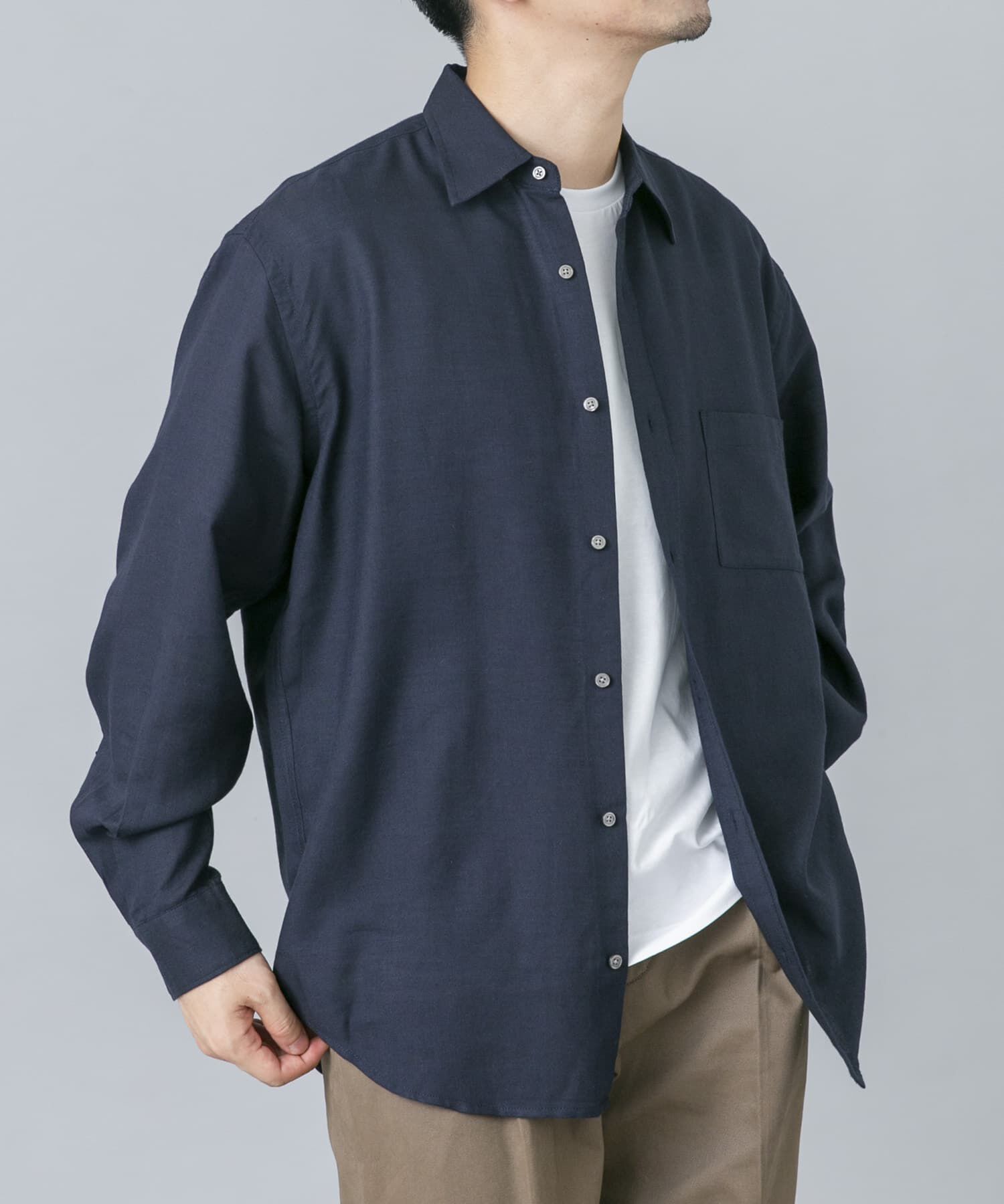 URBAN RESEARCH ROSSO「アーバンリラックスウールシャツ」|シャツ・ブラウス|