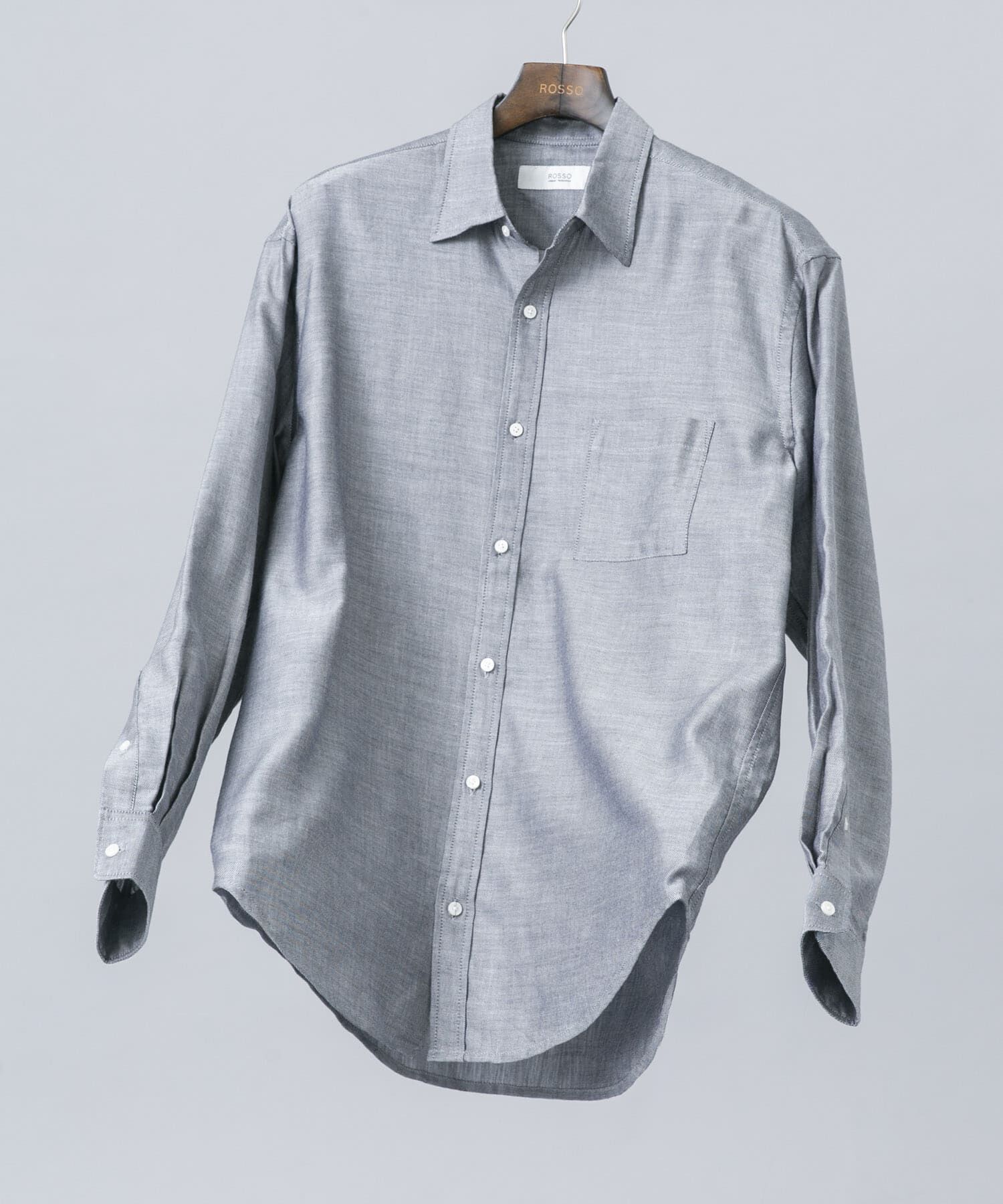URBAN RESEARCH ROSSO「アーバンリラックスウールシャツ」|シャツ・ブラウス|ブルー系その他