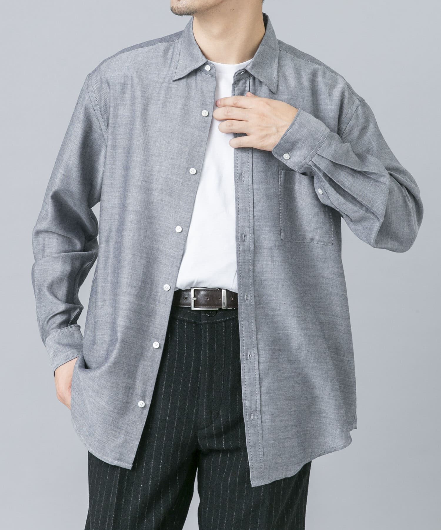 URBAN RESEARCH ROSSO「アーバンリラックスウールシャツ」|シャツ・ブラウス|