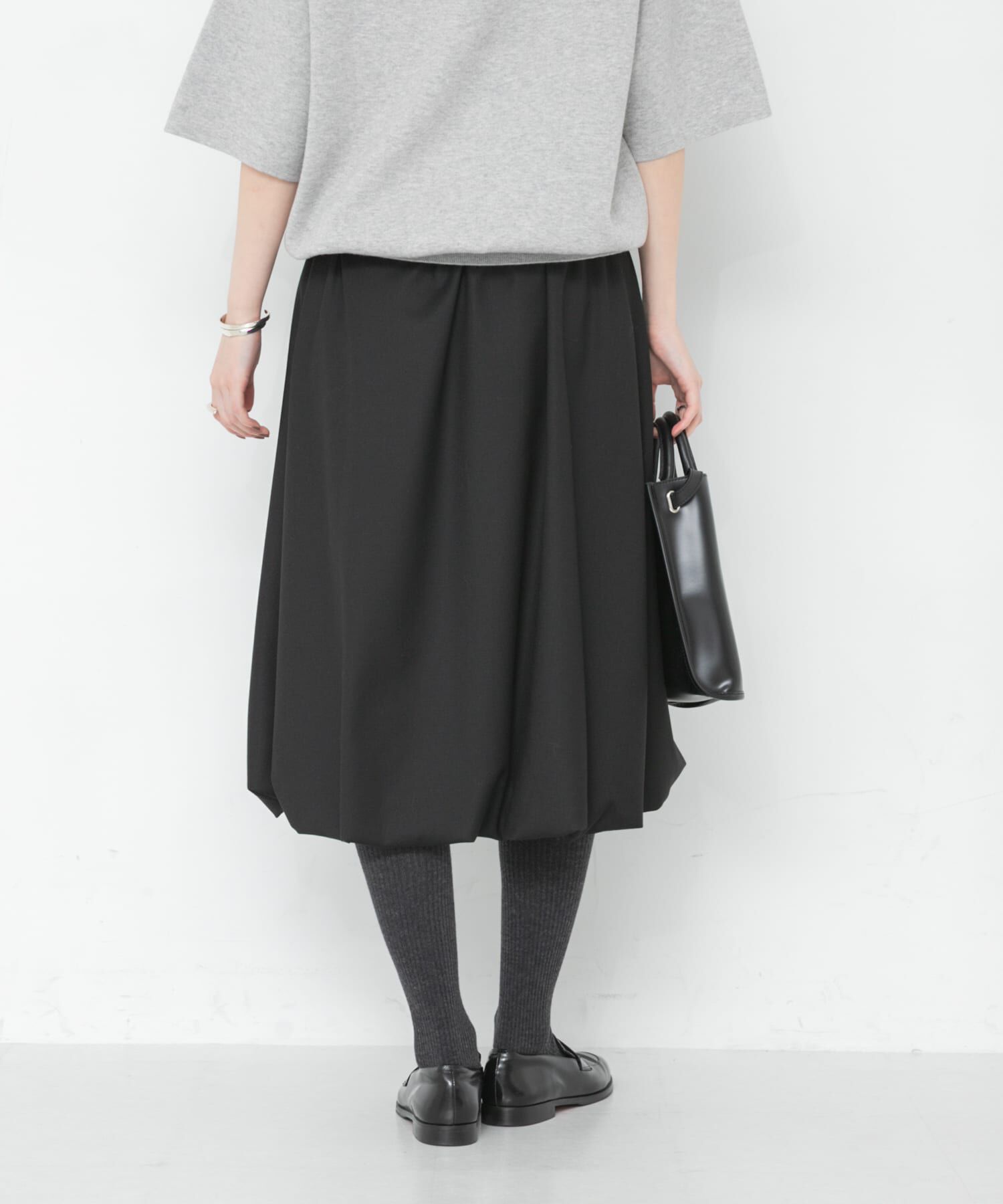 URBAN RESEARCH「『UR TECH SMOOTHLUXE』ウール混バルーンギャザースカート」|スカート|