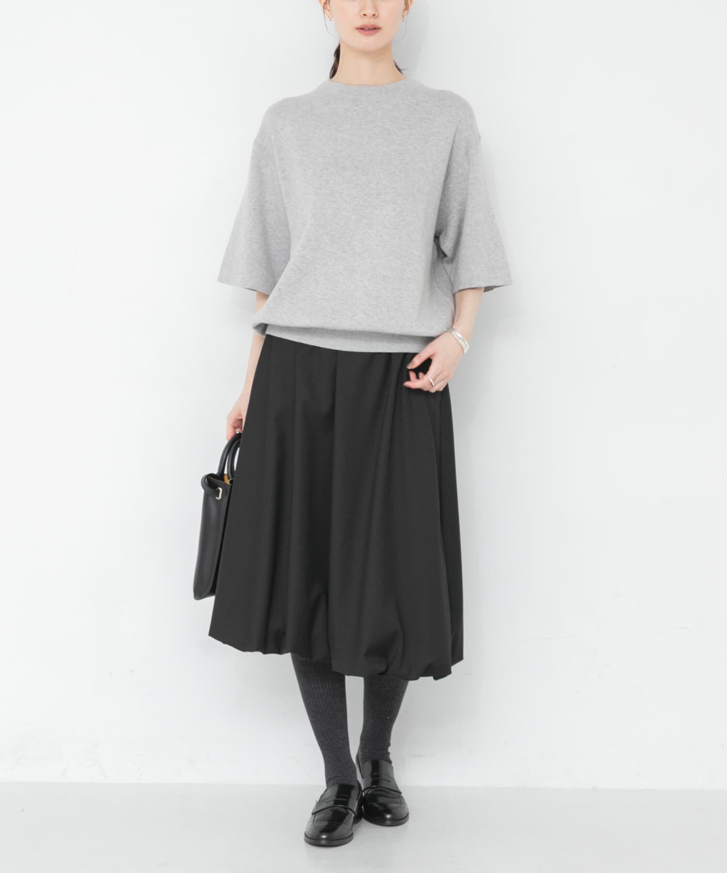 URBAN RESEARCH「『UR TECH SMOOTHLUXE』ウール混バルーンギャザースカート」|スカート|