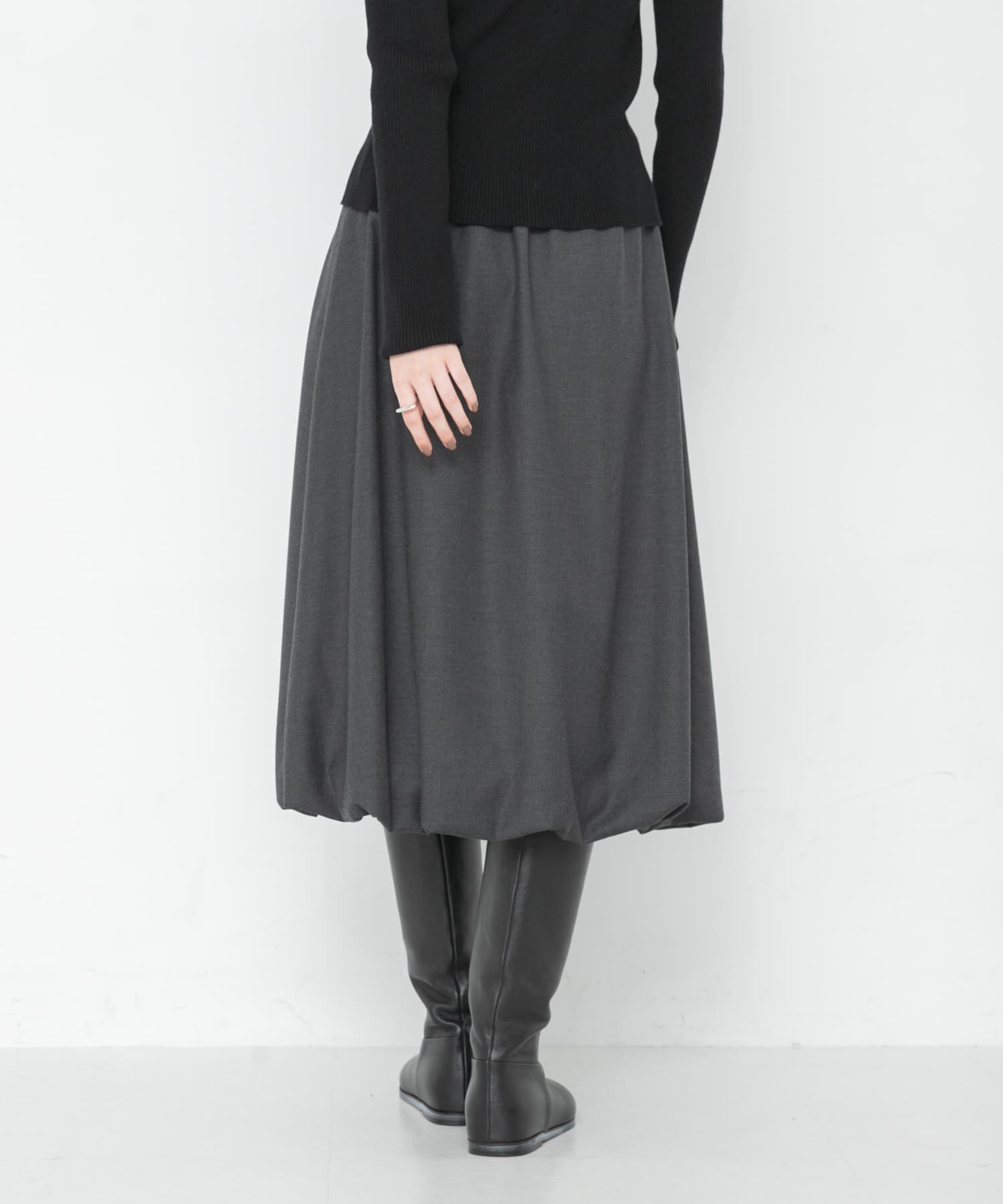 URBAN RESEARCH「『UR TECH SMOOTHLUXE』ウール混バルーンギャザースカート」|スカート|