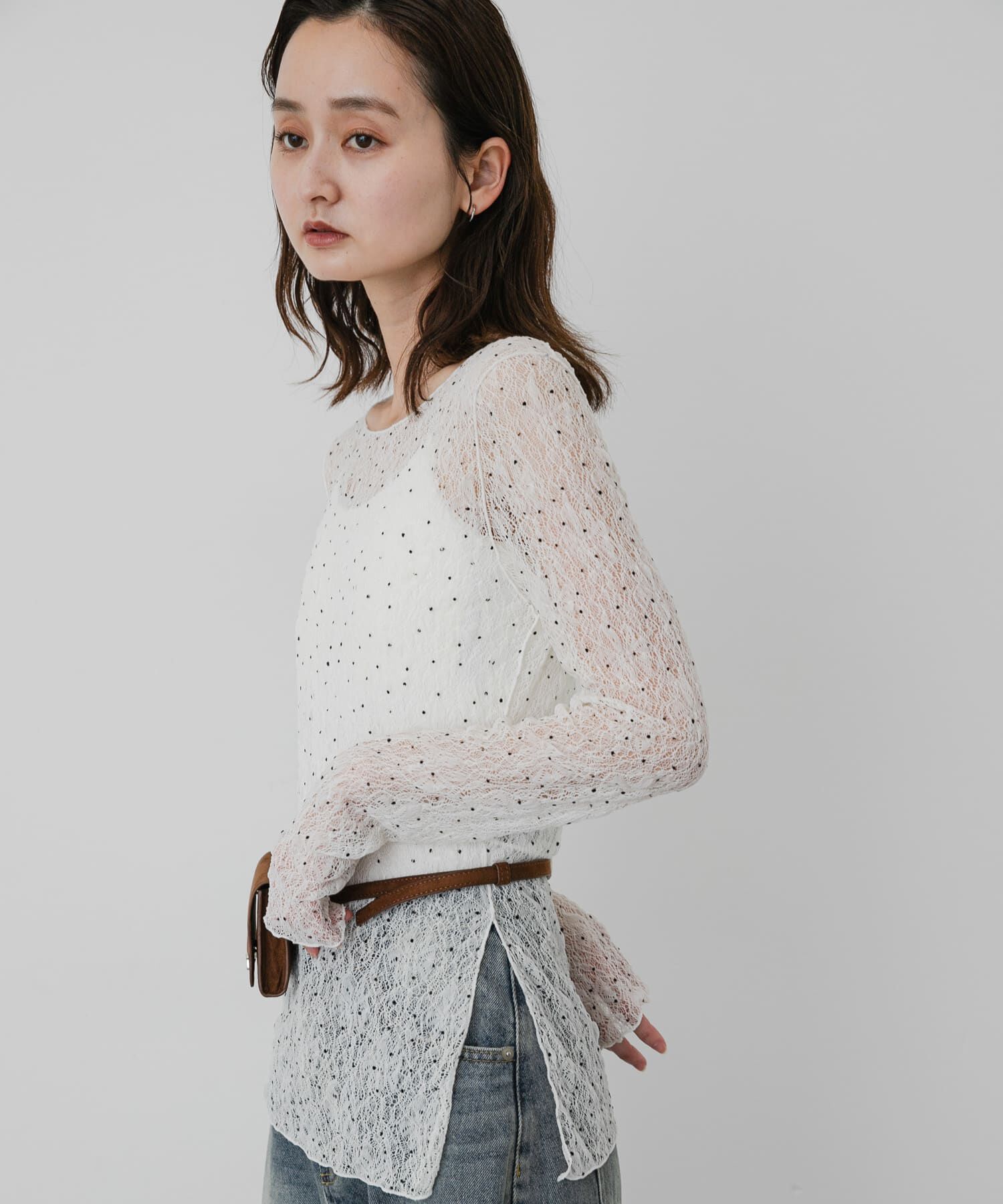 SENSE OF PLACE by URBAN RESEARCH「シアーレースカットトップ」|Tシャツ・カットソー|