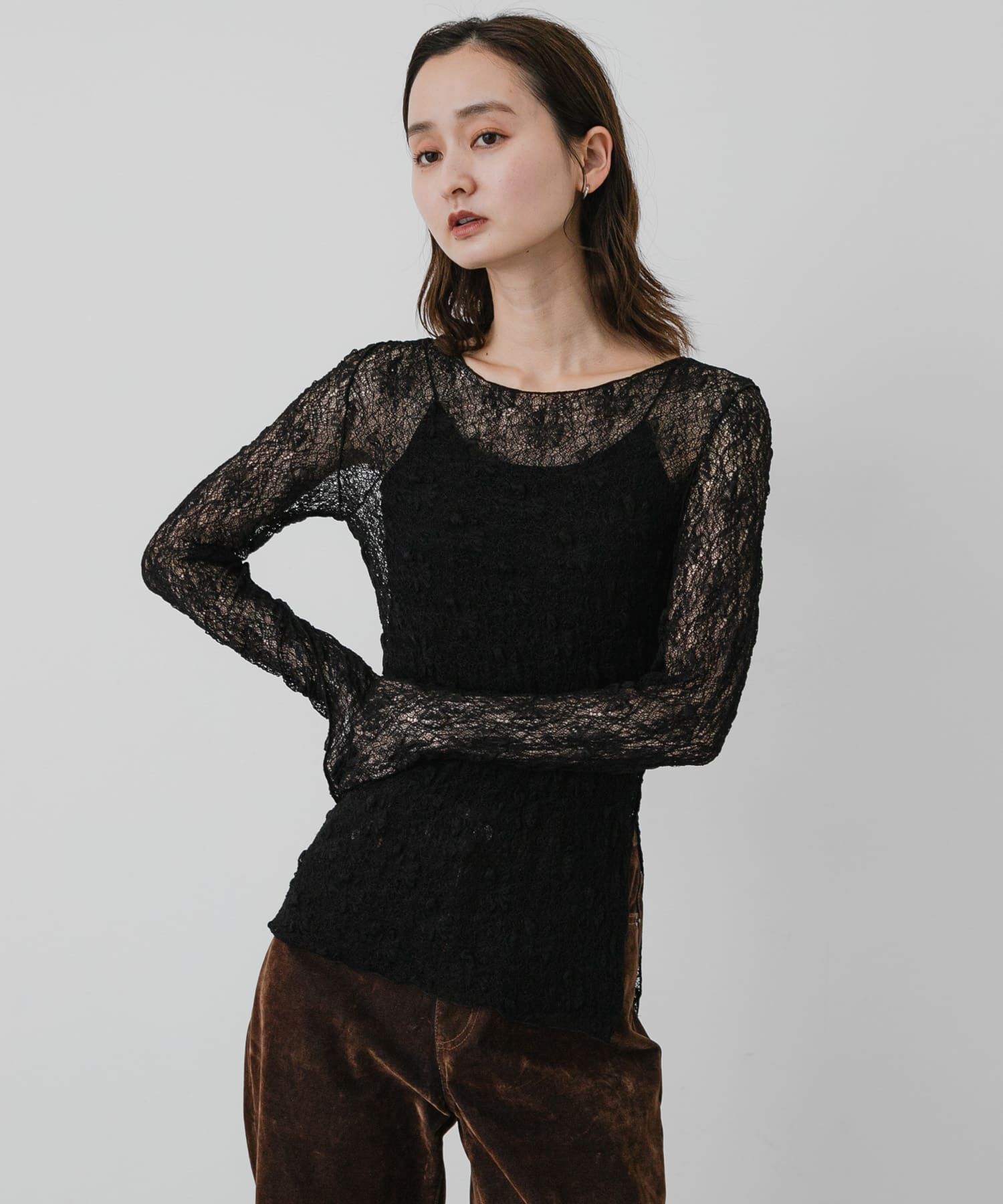SENSE OF PLACE by URBAN RESEARCH「シアーレースカットトップ」|Tシャツ・カットソー|