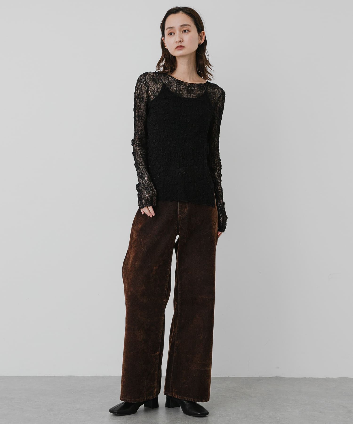 SENSE OF PLACE by URBAN RESEARCH「シアーレースカットトップ」|Tシャツ・カットソー|