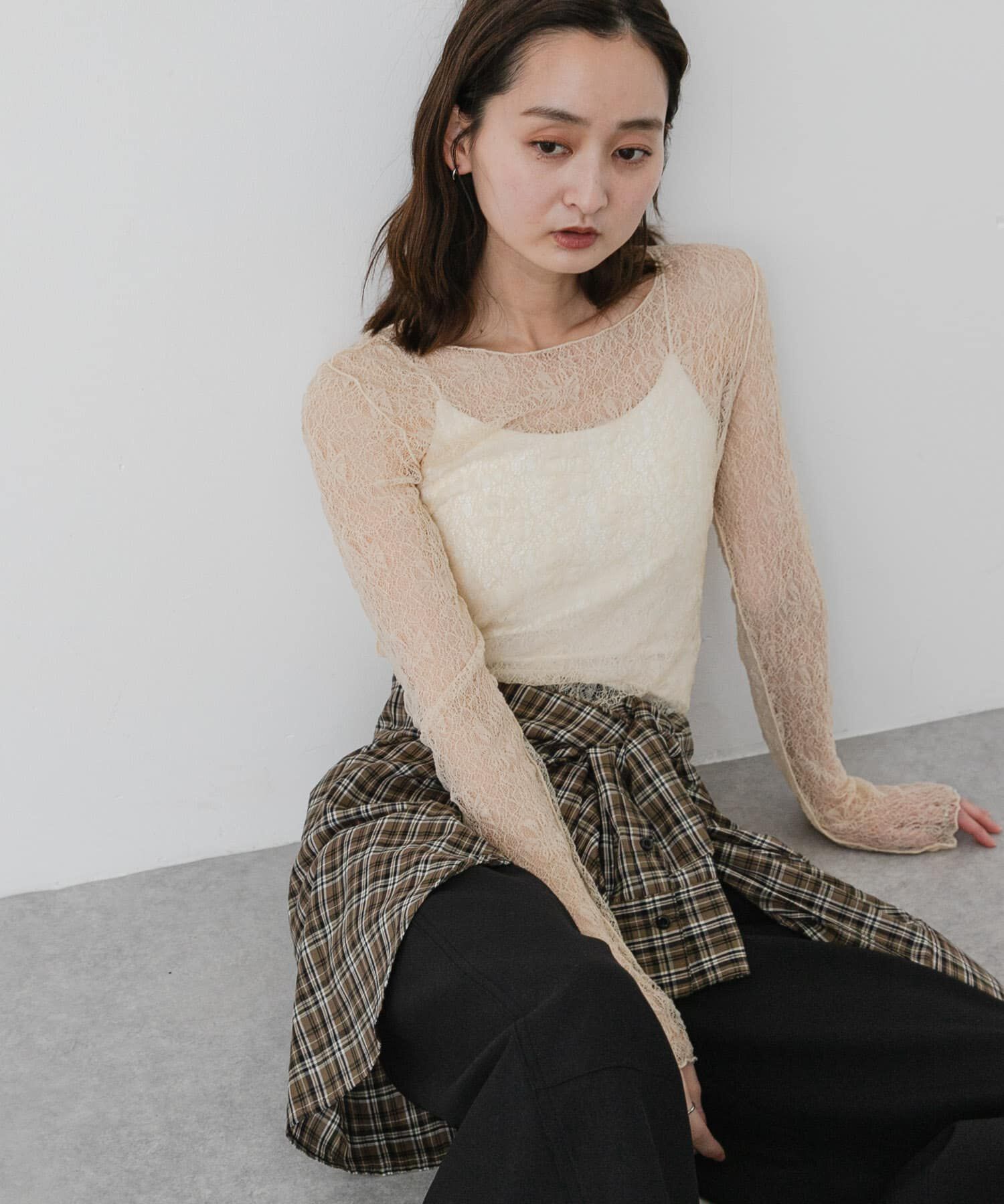 SENSE OF PLACE by URBAN RESEARCH「シアーレースカットトップ」|Tシャツ・カットソー|