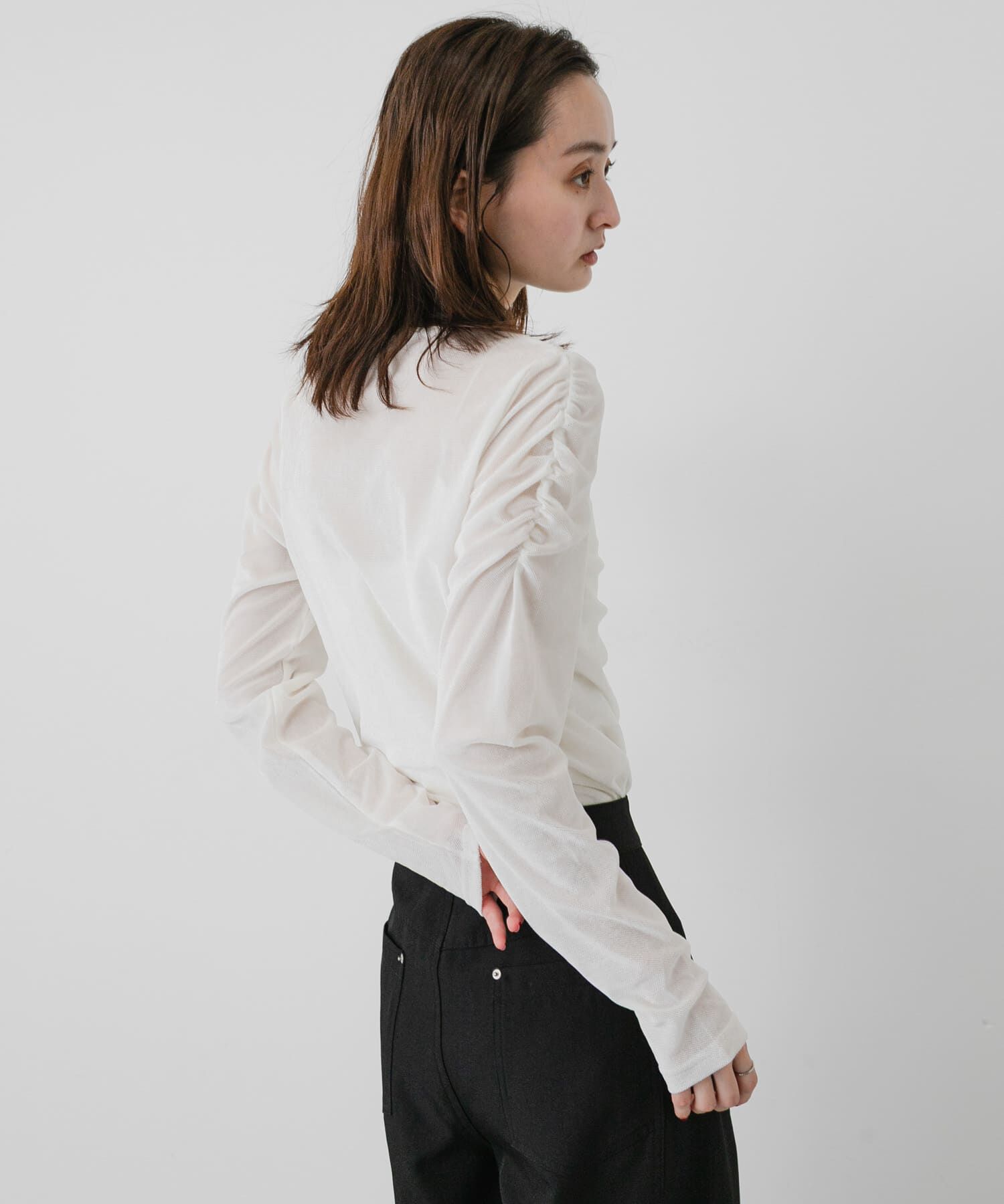 SENSE OF PLACE by URBAN RESEARCH「『WEB/一部店舗限定』シアーベロアシャーリングトップ」|Tシャツ・カットソー|