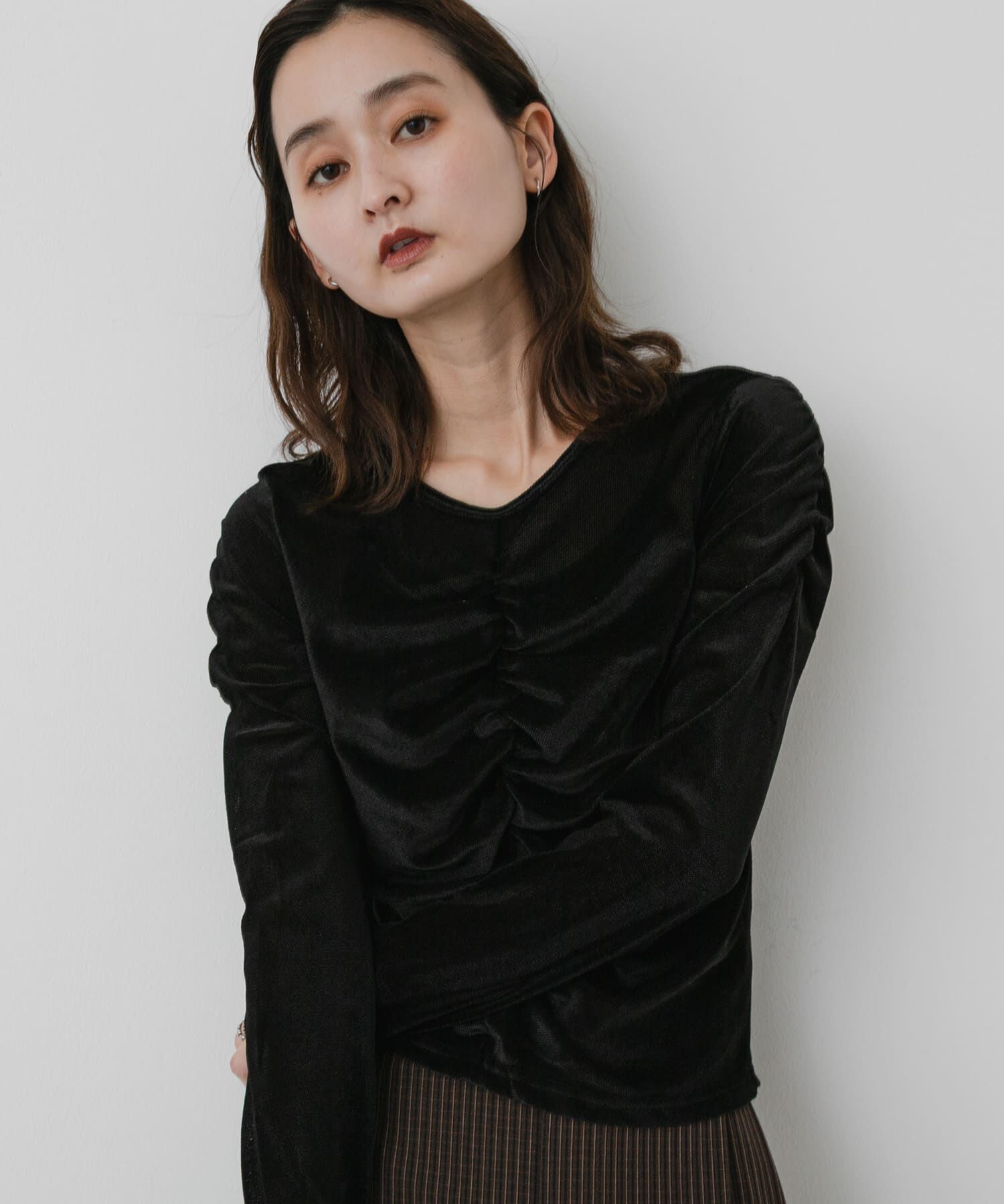 SENSE OF PLACE by URBAN RESEARCH「『WEB/一部店舗限定』シアーベロアシャーリングトップ」|Tシャツ・カットソー|