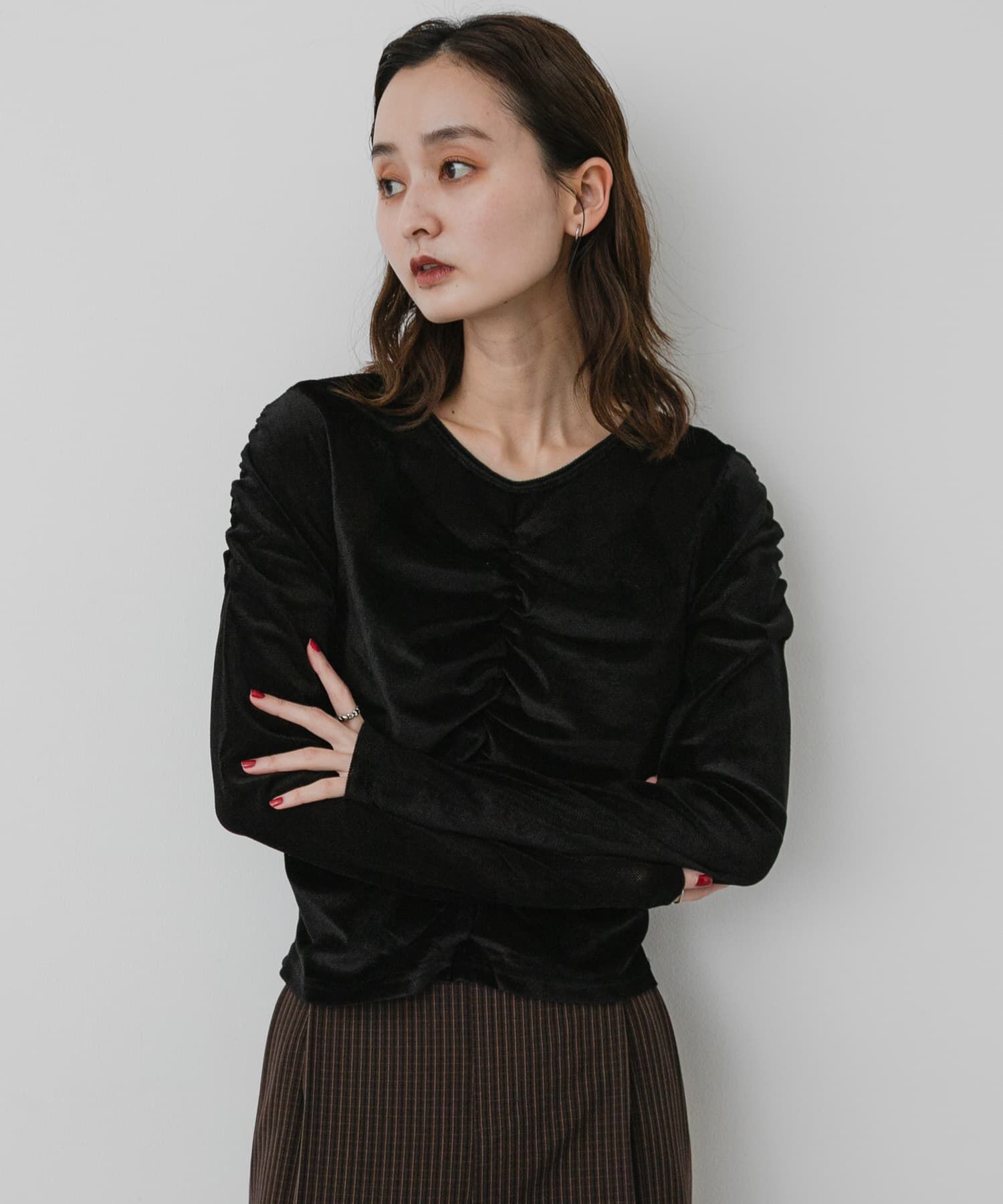SENSE OF PLACE by URBAN RESEARCH「『WEB/一部店舗限定』シアーベロアシャーリングトップ」|Tシャツ・カットソー|