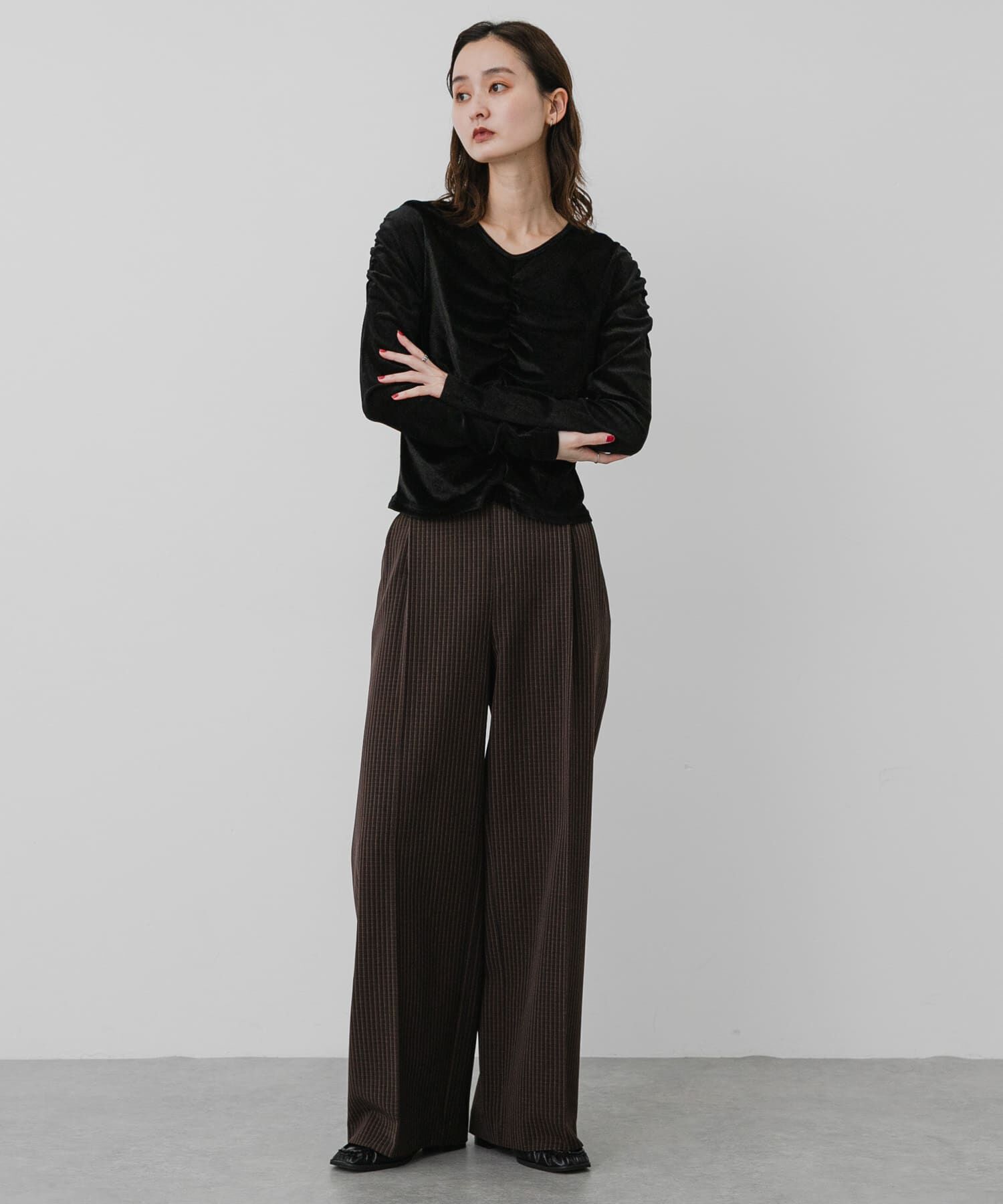 SENSE OF PLACE by URBAN RESEARCH「『WEB/一部店舗限定』シアーベロアシャーリングトップ」|Tシャツ・カットソー|