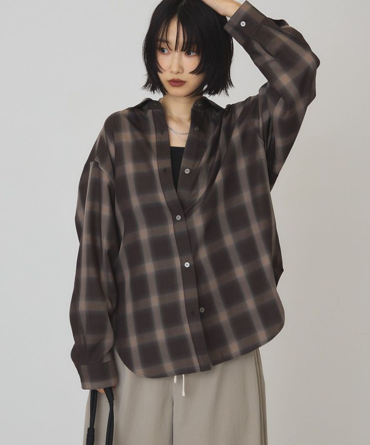 AMERICAN HOLIC「【イージーケア】メタルボタンチェックシャツ」|シャツ・ブラウス|