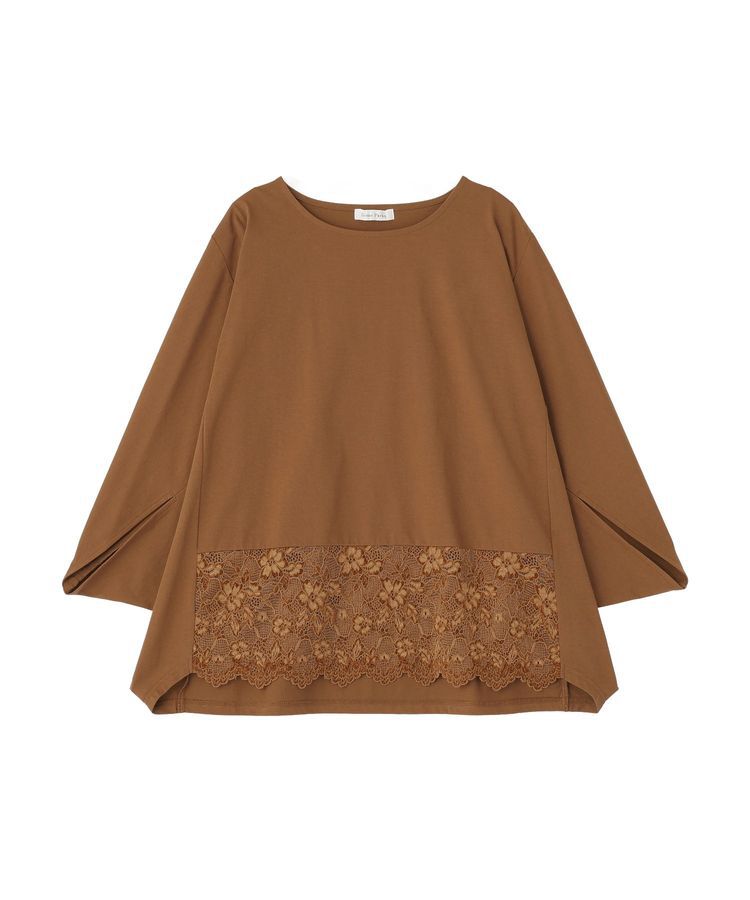 Green Parks「ベロアレースヘムドッキングプルオーバー」|Tシャツ・カットソー|