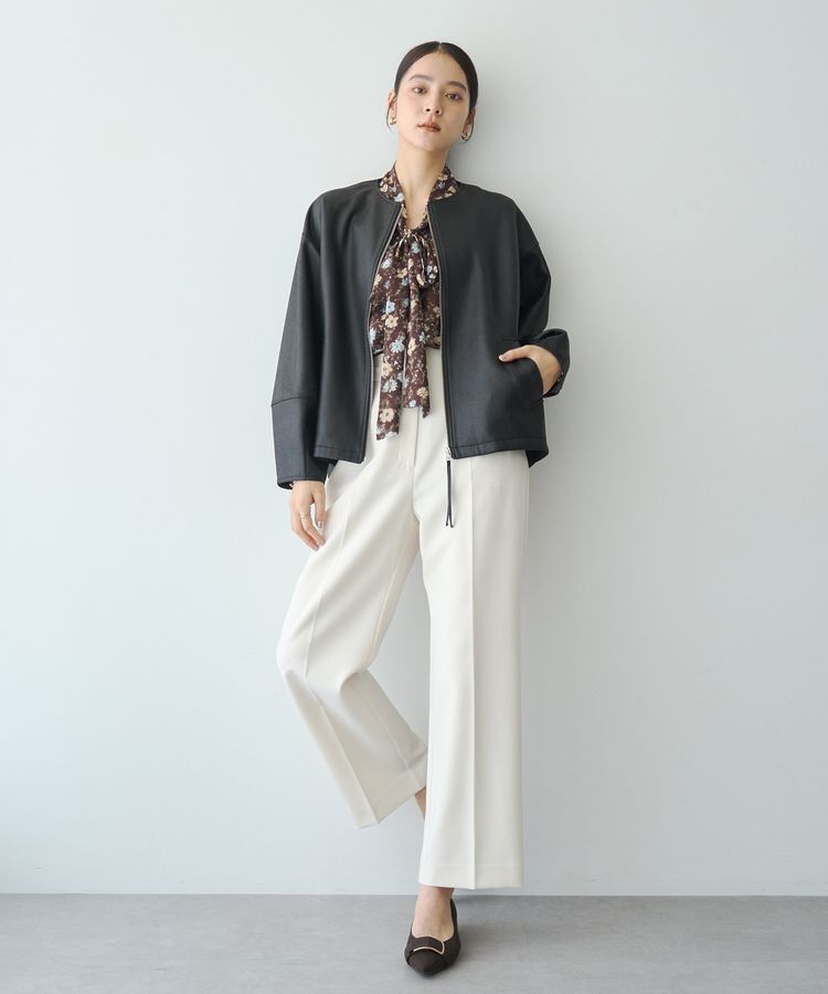 YECCA VECCA「フラワー柄シアーボウタイブラウス」|シャツ・ブラウス|