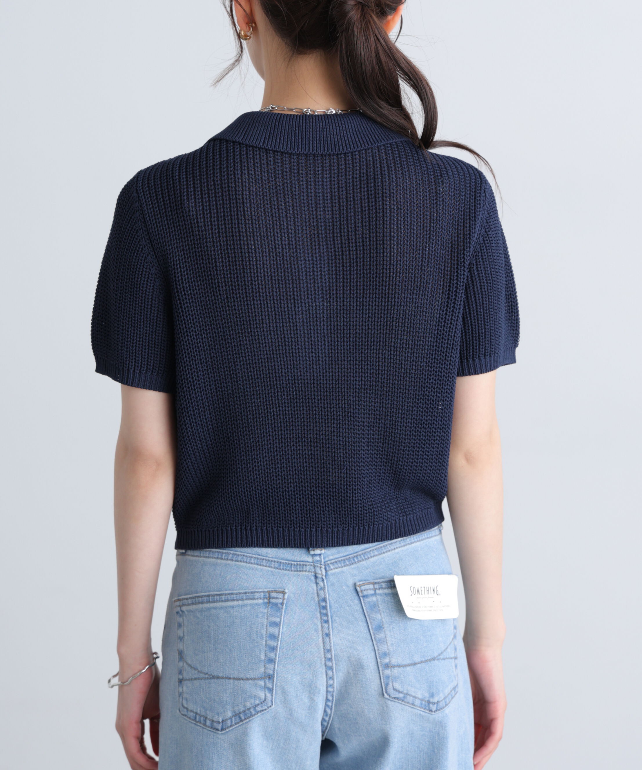  「〈MFM〉金ボタンクロップドポロニット」|ニット・セーター|
