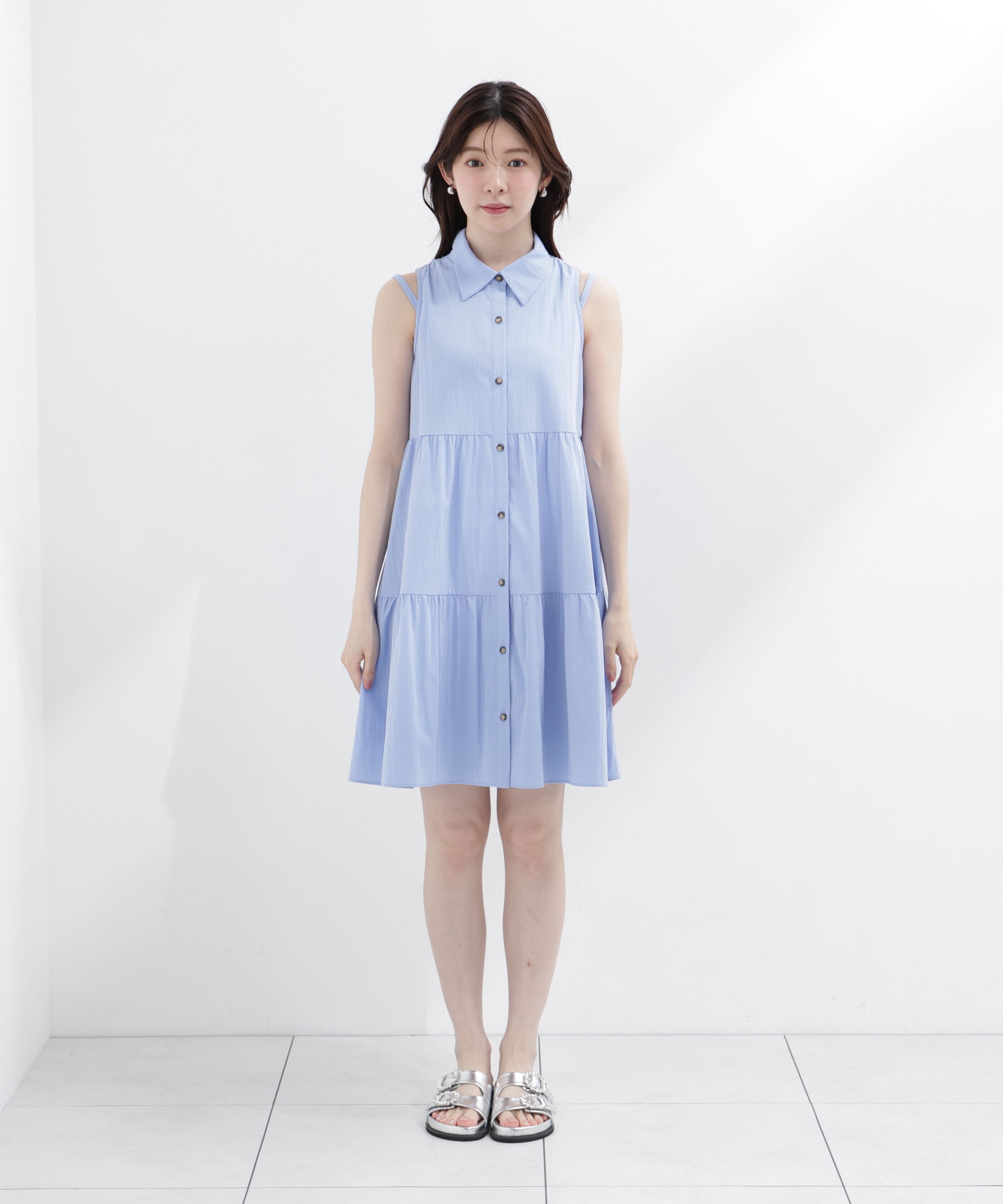 PROPORTION BODY DRESSING「＜EDIT COLOGNE＞ノースリーブシャツミニワンピース」|ワンピース|