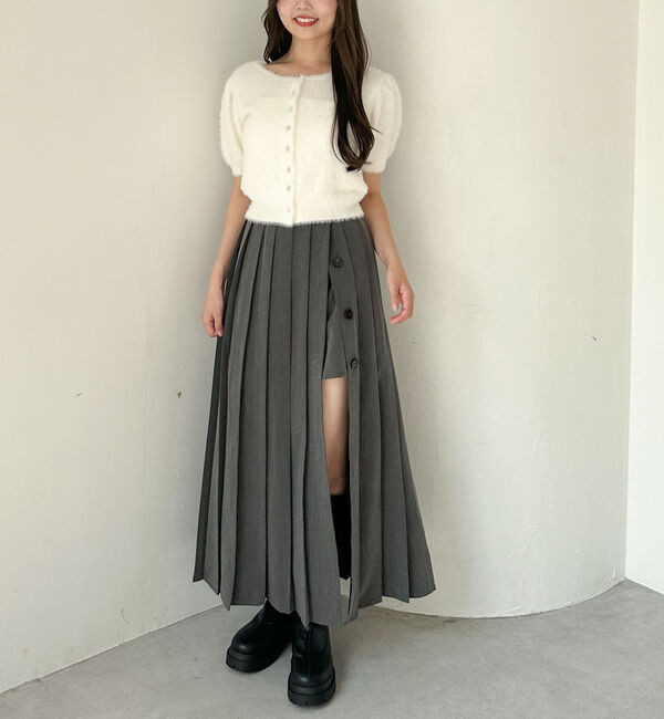 archives「スリットプリーツスカート&times;ショートパンツ」|スカート|