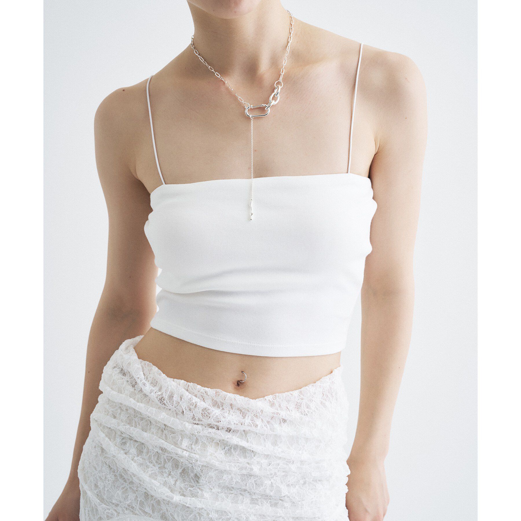 CODE A「soierie｜Raw edge clip necklace」|ネックレス|