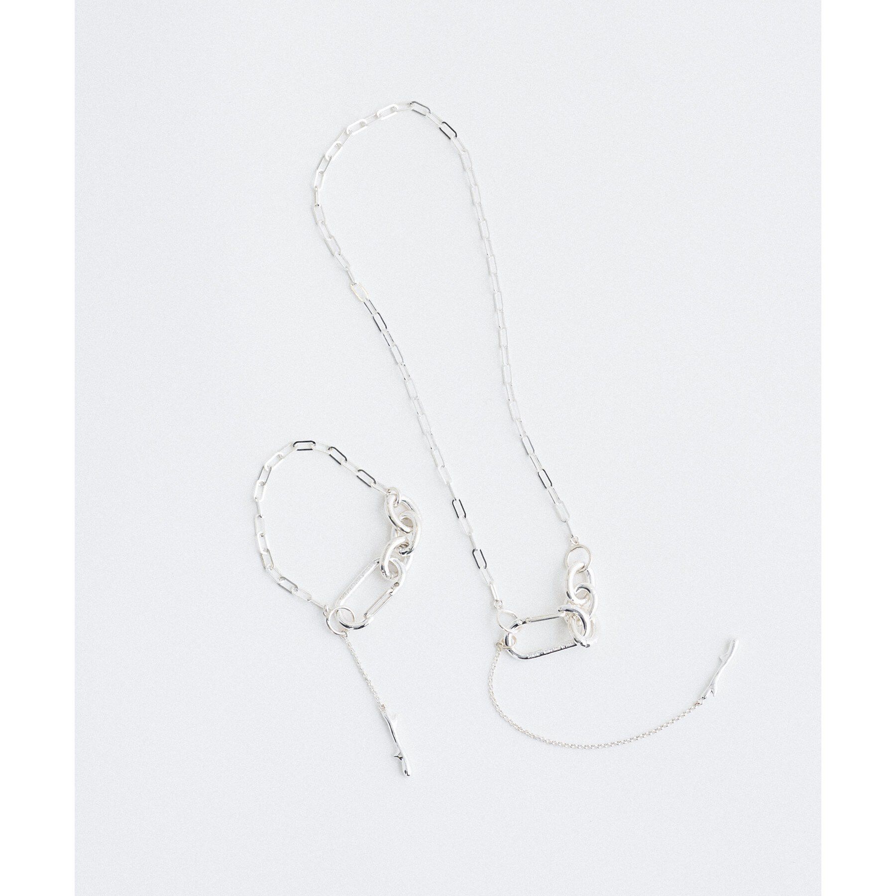 CODE A「soierie｜Raw edge clip necklace」|ネックレス|