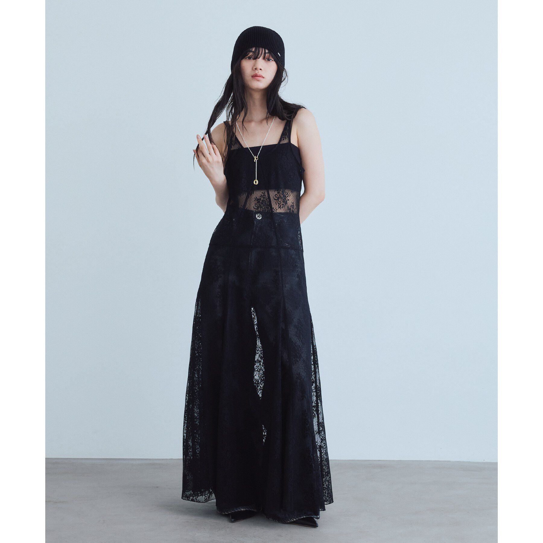 CODE A「soierie｜Ornaments slim lariat」|ネックレス|