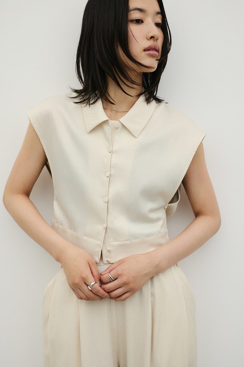 STYLEMIXER「ワッシャーサテンバックオープンシャツ」|シャツ・ブラウス|