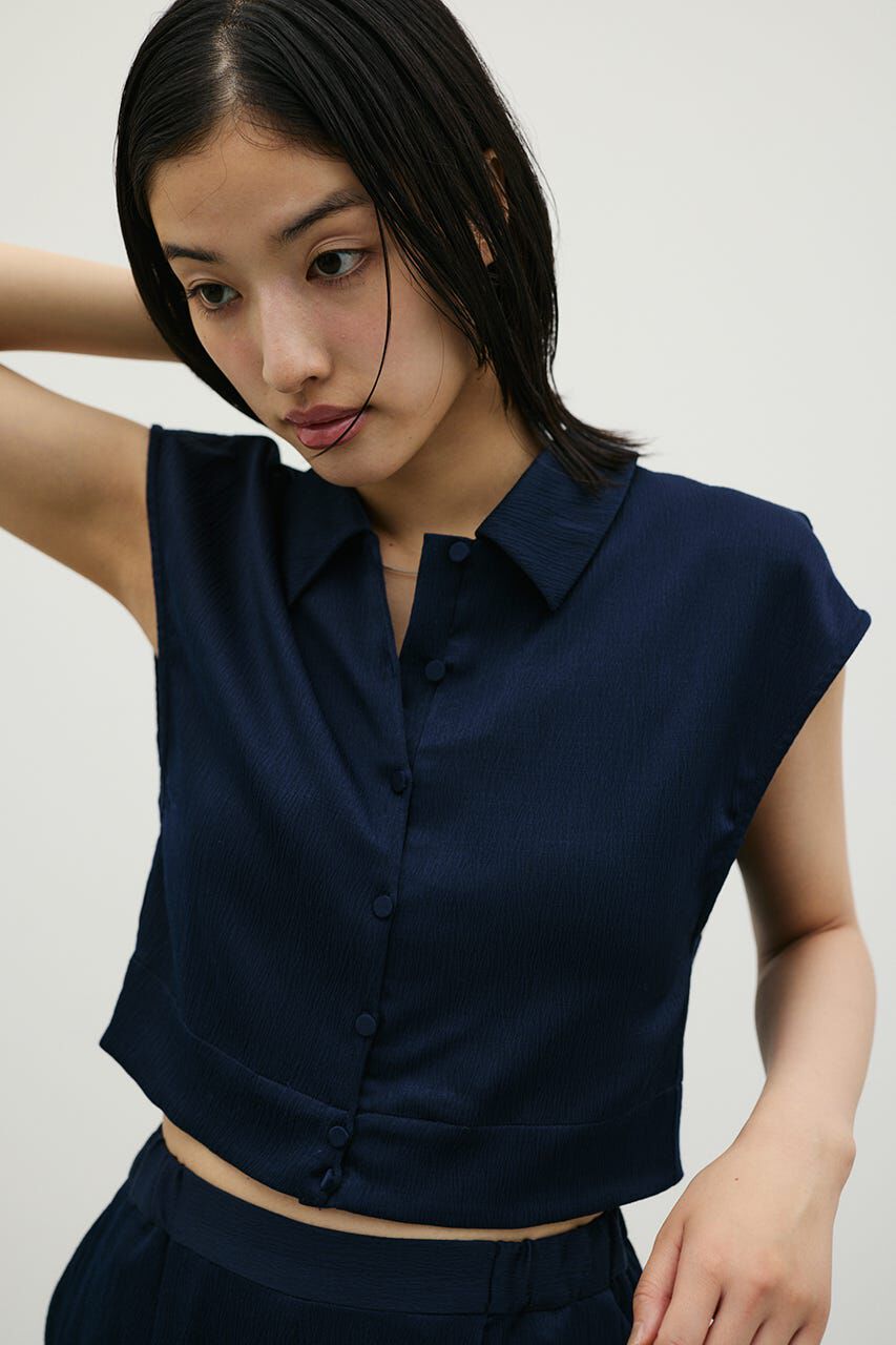 STYLEMIXER「ワッシャーサテンバックオープンシャツ」|シャツ・ブラウス|