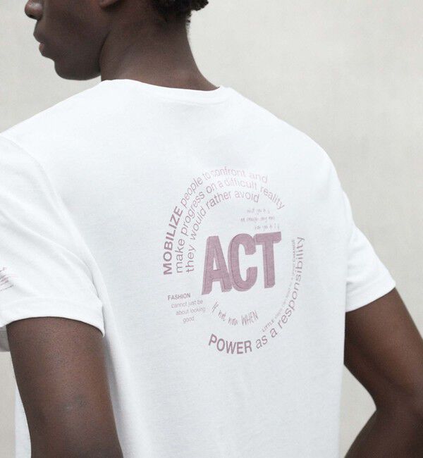 ECOALF「【WEB限定】バックプリント メッセージ Tシャツ / ACT NOW HOPE T-SHIRT」|Tシャツ・カットソー|ホワイト1